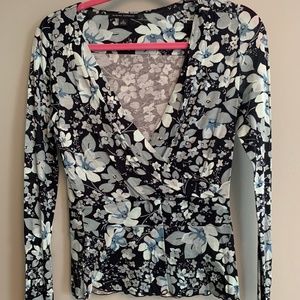 Banana Republic Floral V-Neck Top